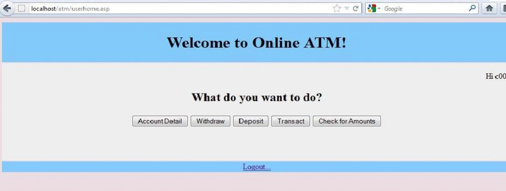 userlogin 1024x388 A Simple web application simulating ATM in ASP, MySQL
