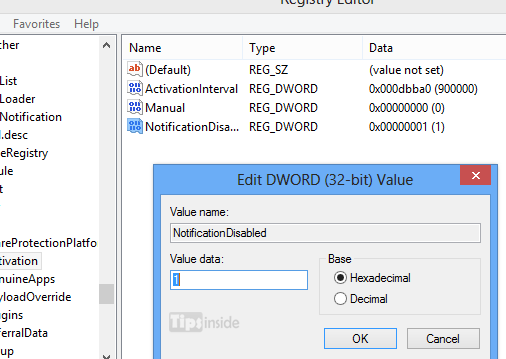 Windows 8 pro build no watermark using registry