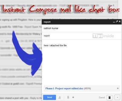 Read more about the article Gmail new features – chat style Compose box for instant mail