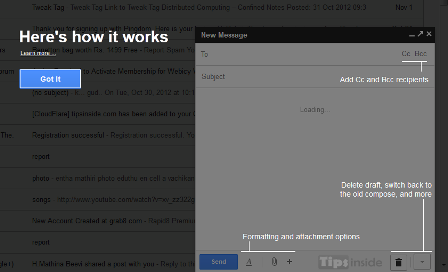 smaller compose box in gmail preview