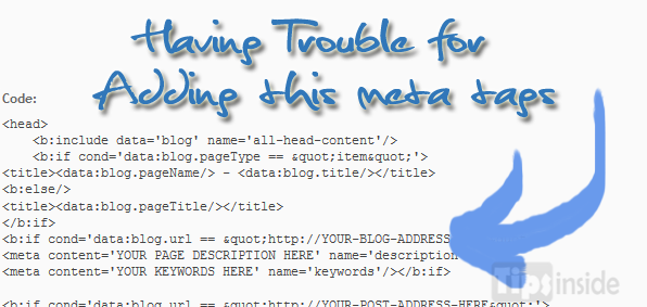 Add meta tag in every post blogger